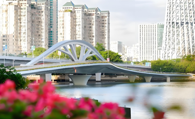 珠江新画卷上新笔！黄埔涌步行桥，如何悄然提升一江两岸的气场？